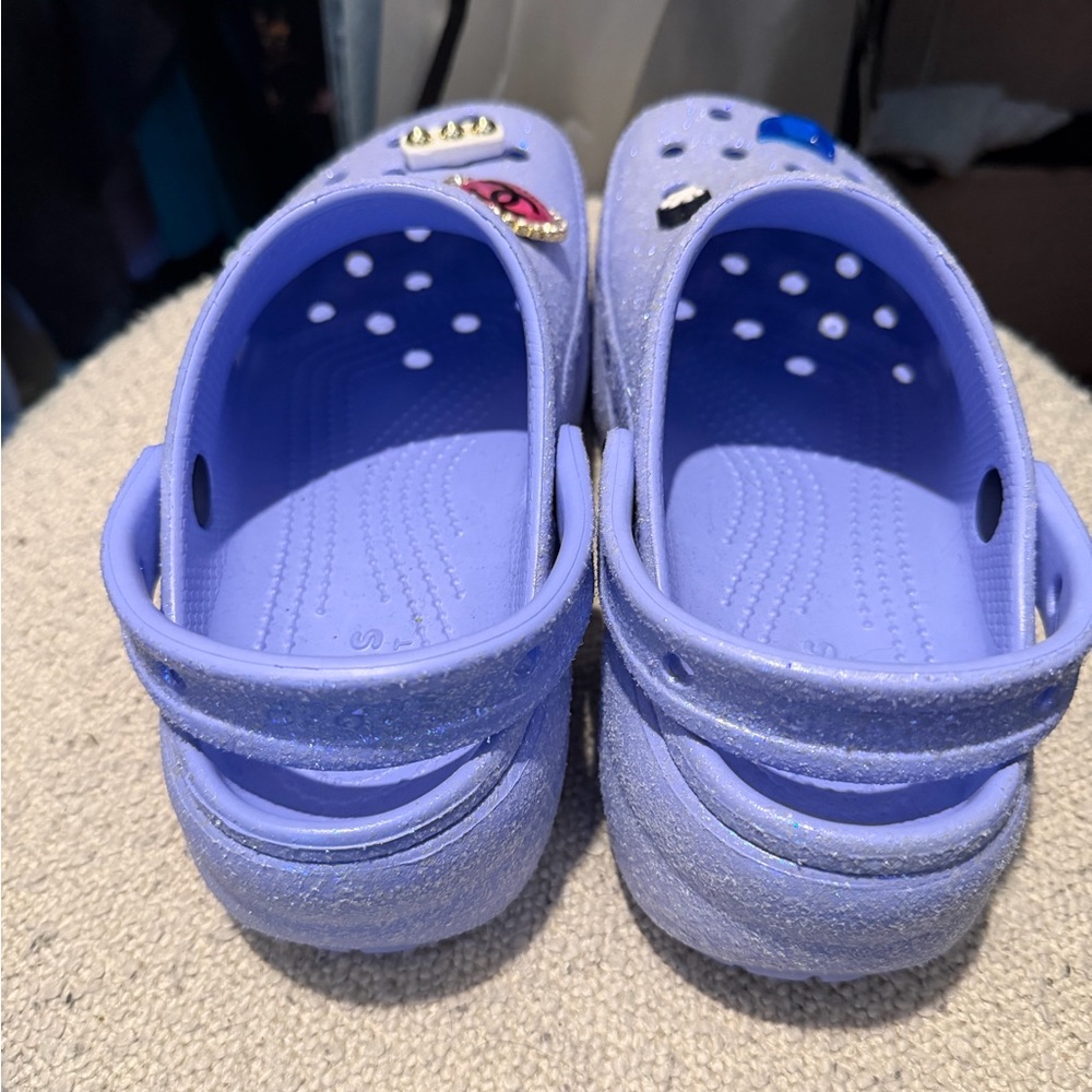Crocs Glitter Platform Clogs - Blue - image 2